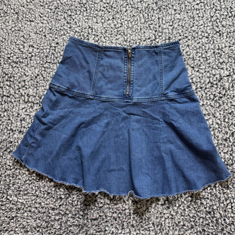 We The Free Highlands Denim Mini Skirt - Picture 2 of 7
